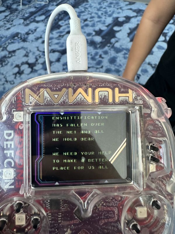 The DEF CON badge