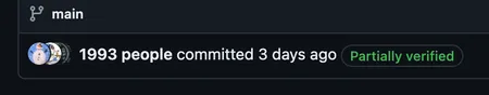 A commit with 2,000 contributors